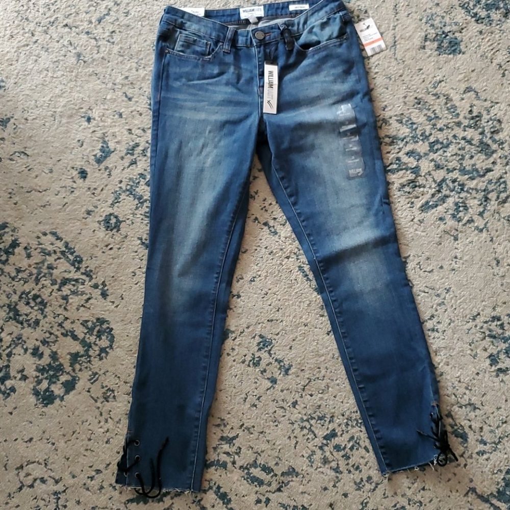 William Rast 26 NWT perfect ankle skinny lace up